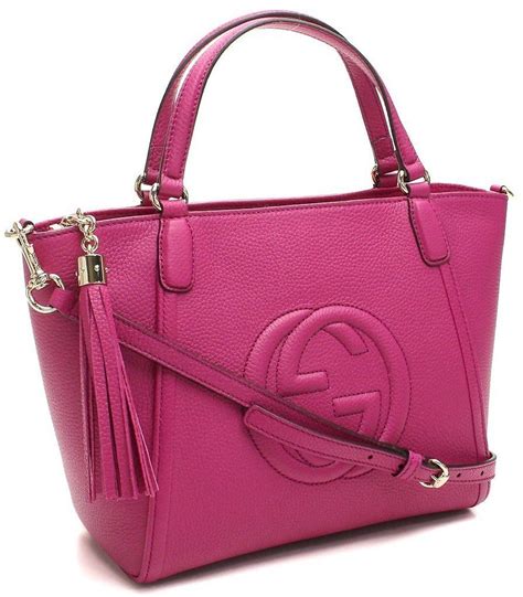 gucci fuschia hot pink tote bag|light pink gucci handbag.